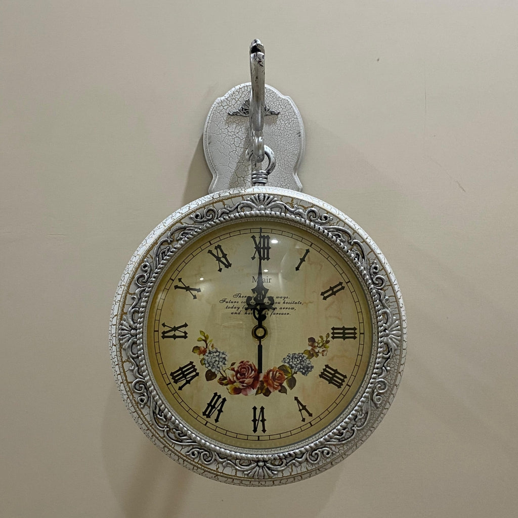 Double Sided Hanging Wall Clock By LUBNAS DECOR