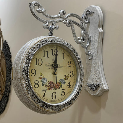 Double Sided Hanging Wall Clock By LUBNAS DECOR