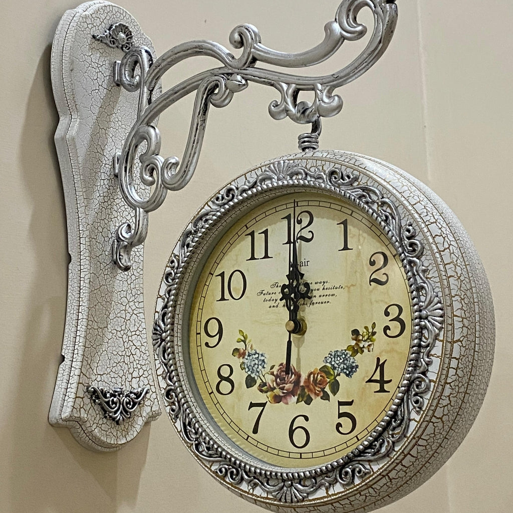 Double Sided Hanging Wall Clock By LUBNAS DECOR