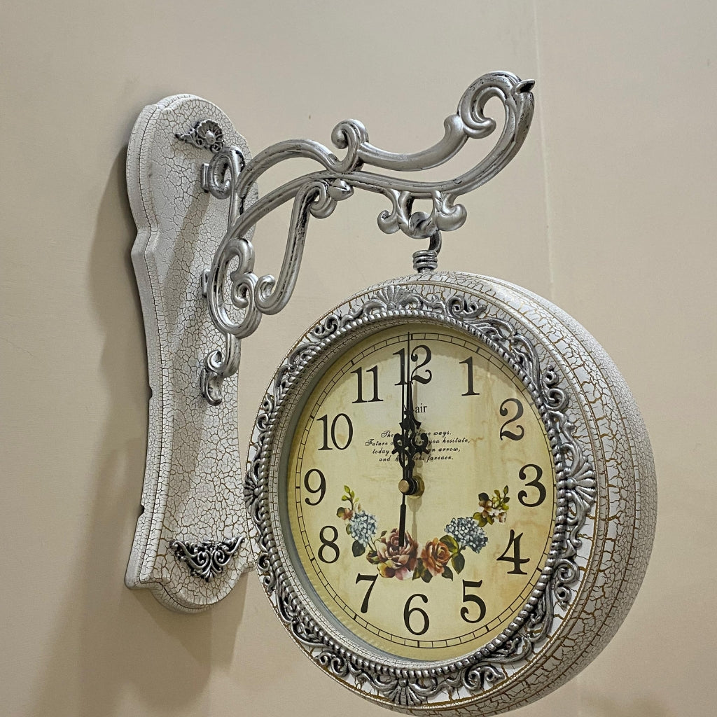 Double Sided Hanging Wall Clock By LUBNAS DECOR