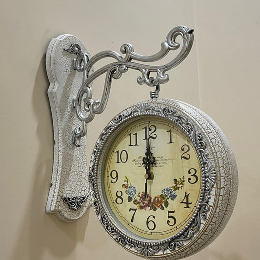 Double Sided Hanging Wall Clock By LUBNAS DECOR