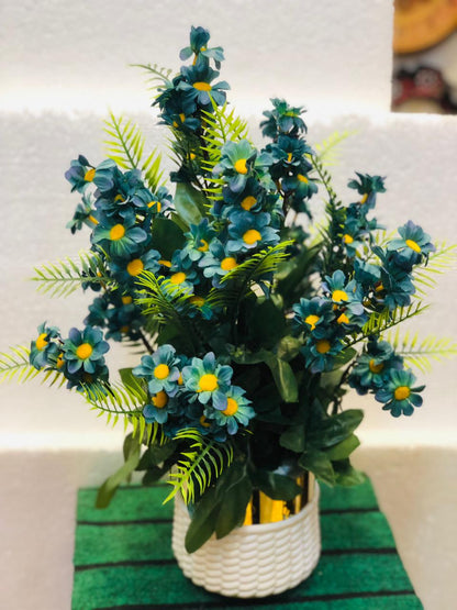 Artificial Blue Daisy Flower Bouquet