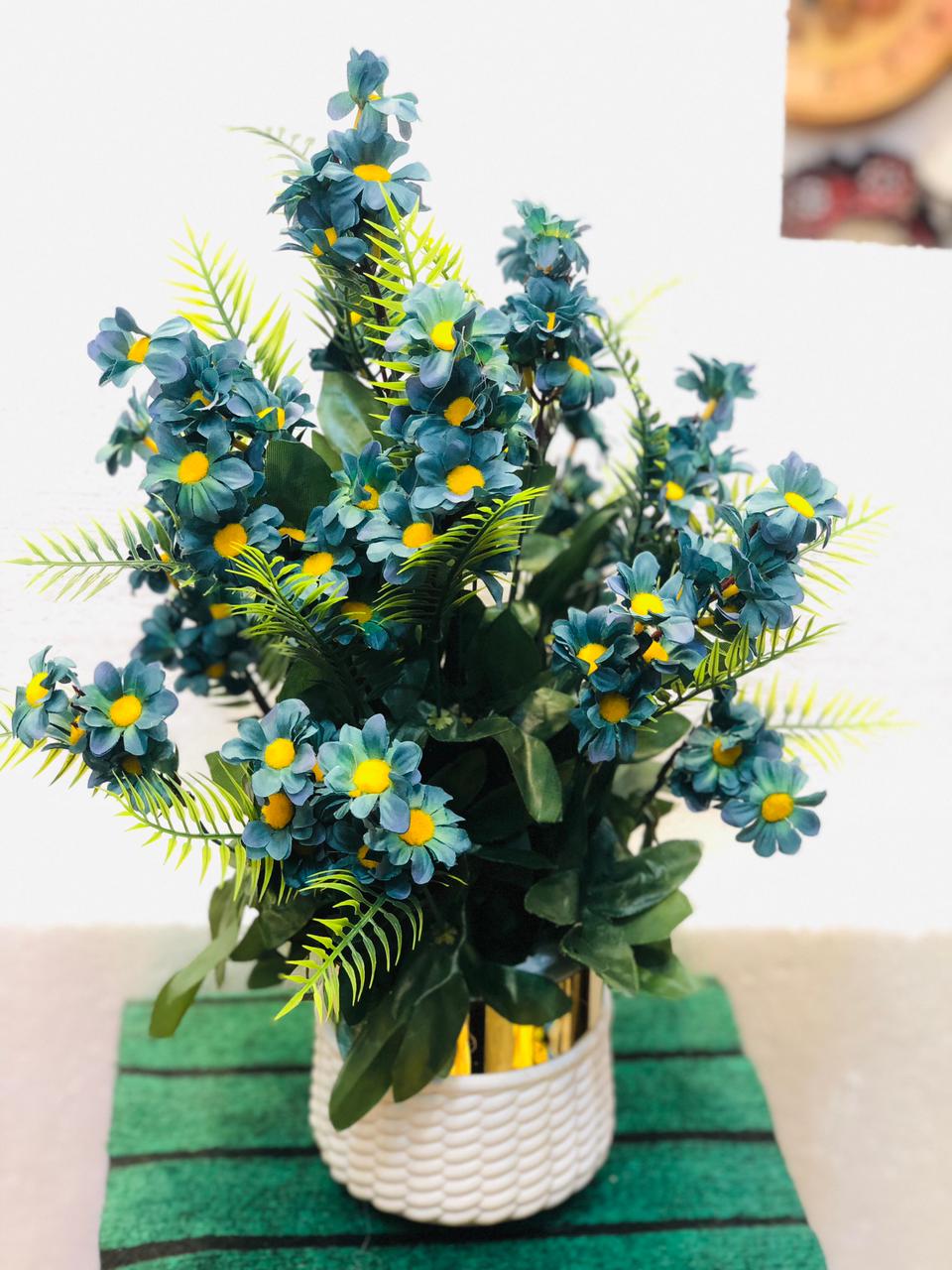 Artificial Blue Daisy Flower Bouquet