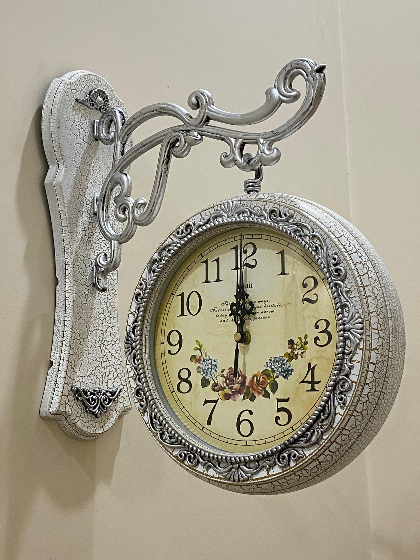 Double Sided Hanging Wall Clock By LUBNAS DECOR