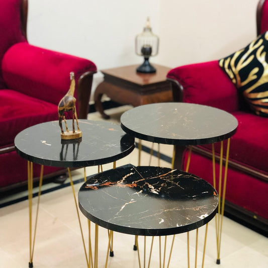 Wooden Top Side Table for Living Room By LUBNAS DECOR