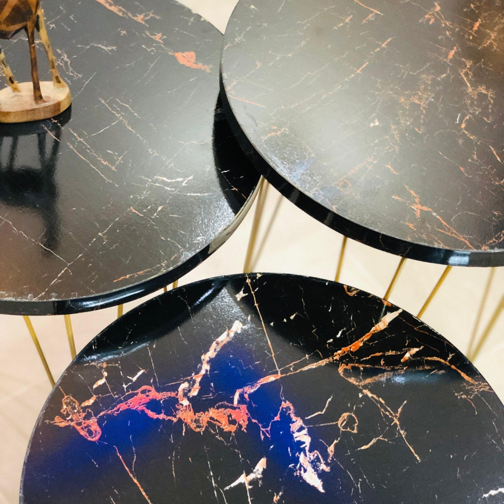 Wooden Top Side Table for Living Room By LUBNAS DECOR