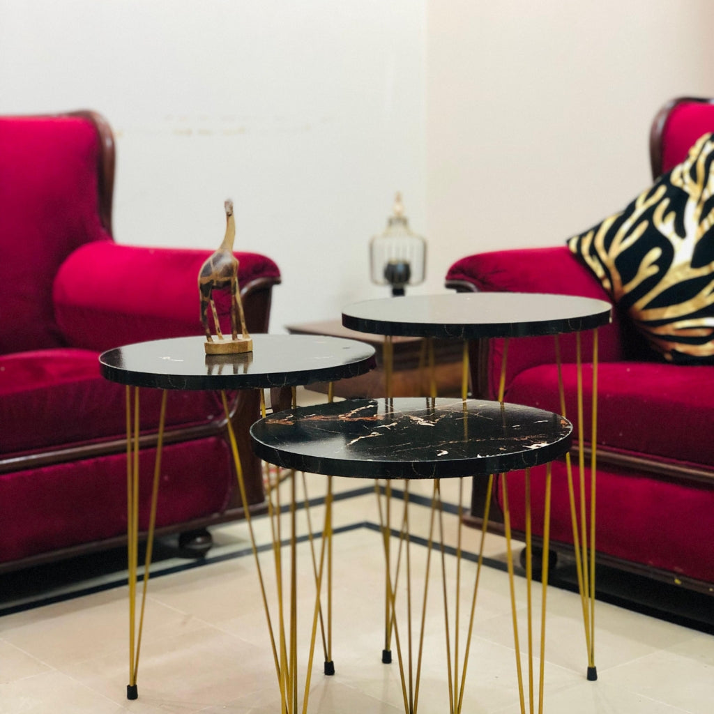 Wooden Top Side Table for Living Room By LUBNAS DECOR