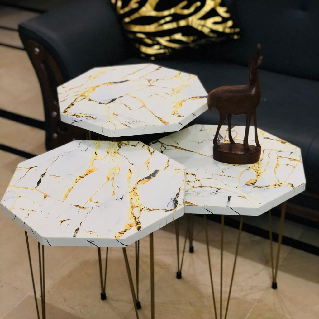 Set of 3 Modern Nesting Coffee Table By LUBNAS DECOR