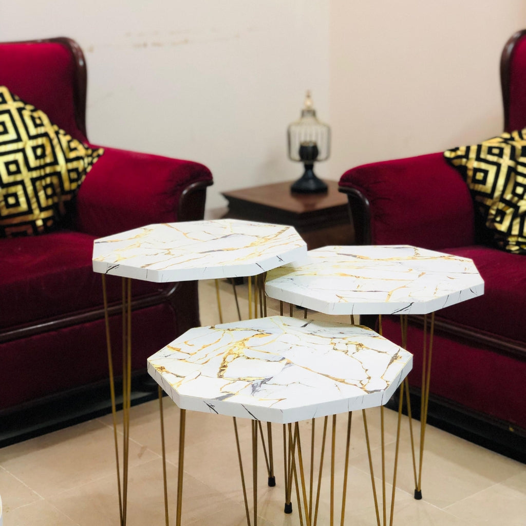 Set of 3 Modern Nesting Coffee Table By LUBNAS DECOR